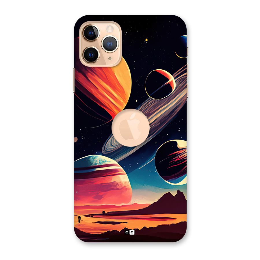 Space Planets Back Case for iPhone 11 Pro Max Logo Cut