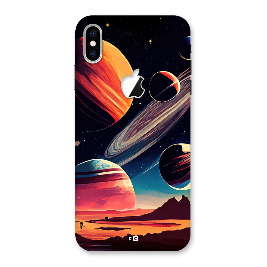 Space Planets Back Case for iPhone XS Max Apple Cut