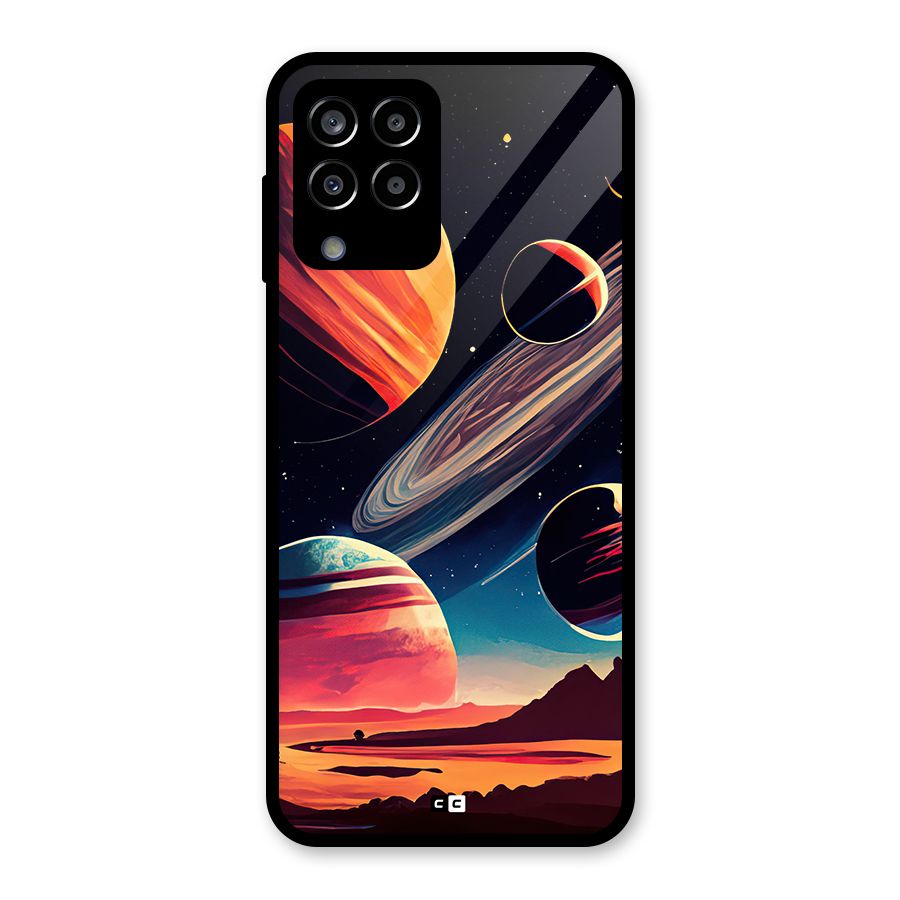 Space Planets Glass Back Case for Galaxy M33