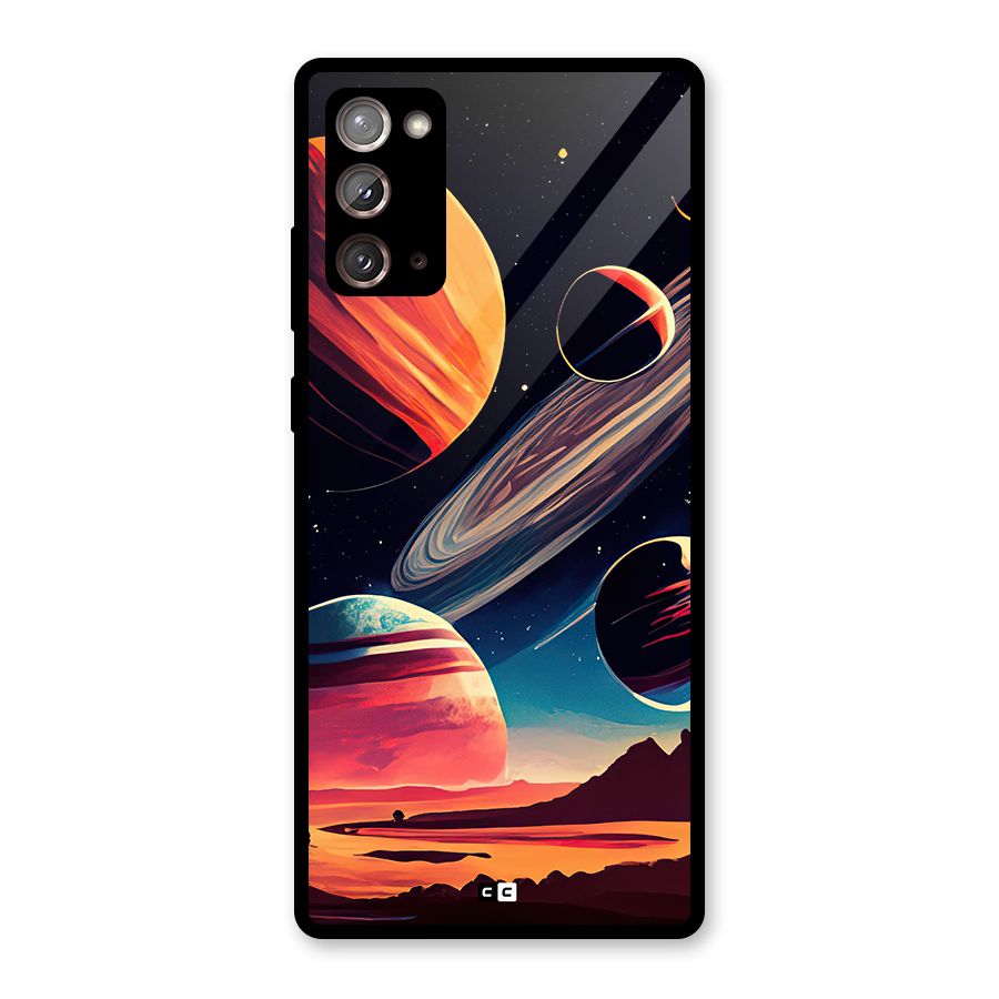 Space Planets Glass Back Case for Galaxy Note 20