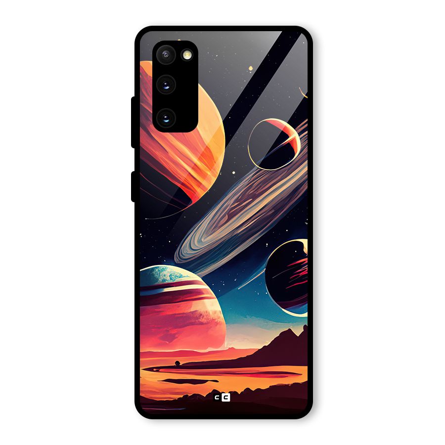 Space Planets Glass Back Case for Galaxy S20 FE