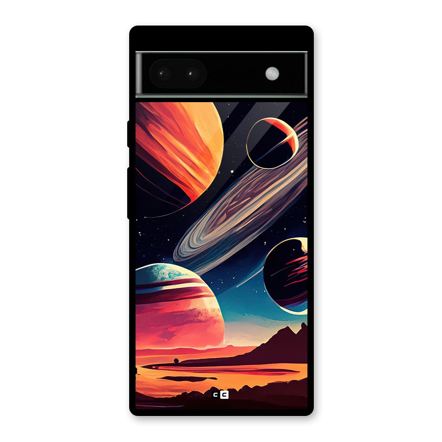 Space Planets Glass Back Case for Google Pixel 6a