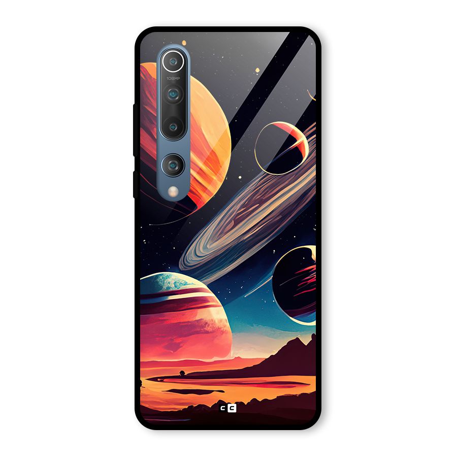 Space Planets Glass Back Case for Mi 10