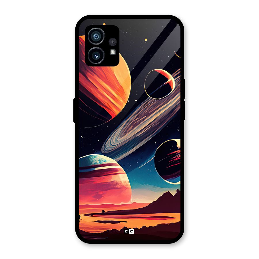 Space Planets Glass Back Case for Nothing Phone 1