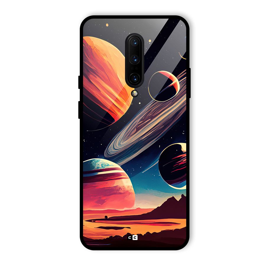 Space Planets Glass Back Case for OnePlus 7 Pro