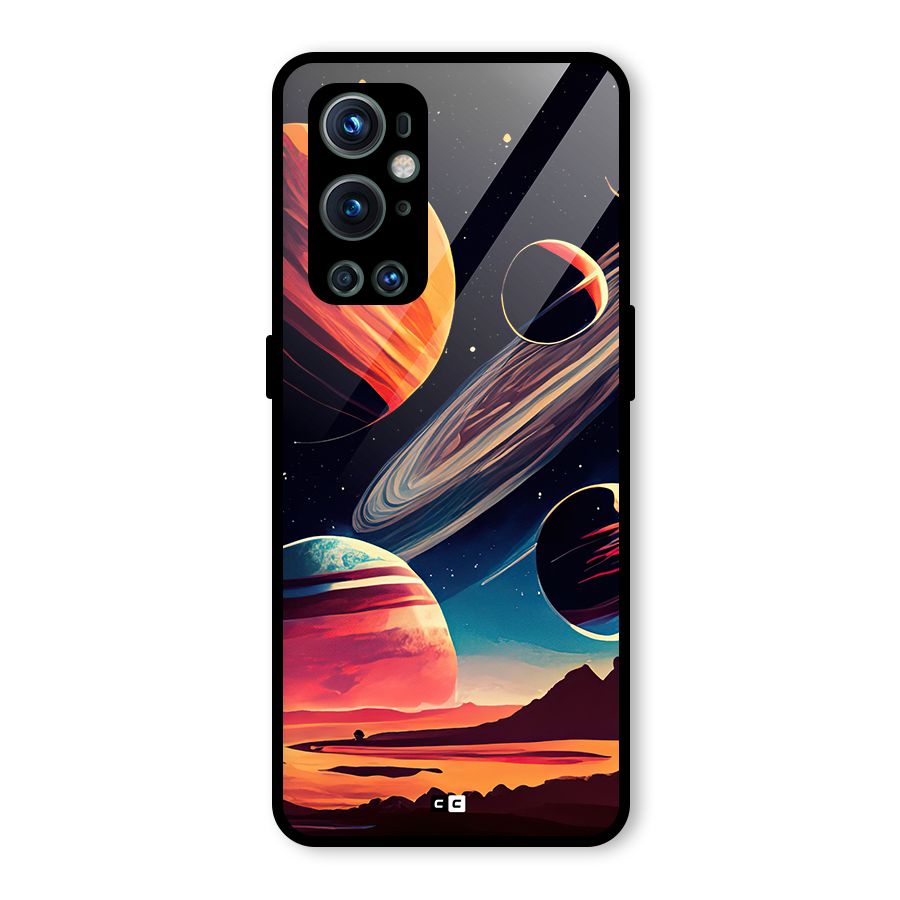 Space Planets Glass Back Case for OnePlus 9 Pro