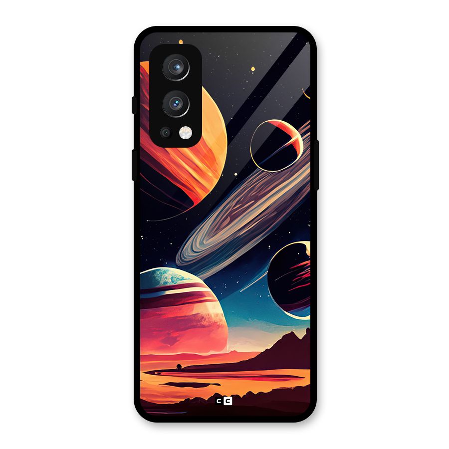 Space Planets Glass Back Case for OnePlus Nord 2 5G