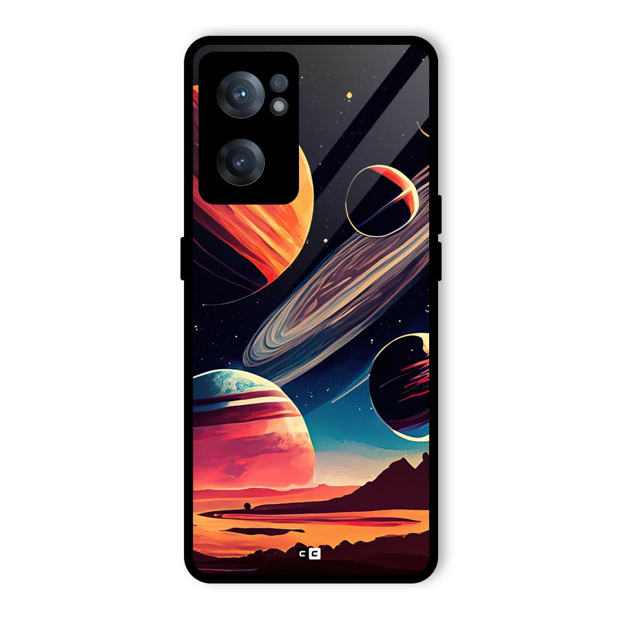 Space Planets Glass Back Case for OnePlus Nord CE 2 5G