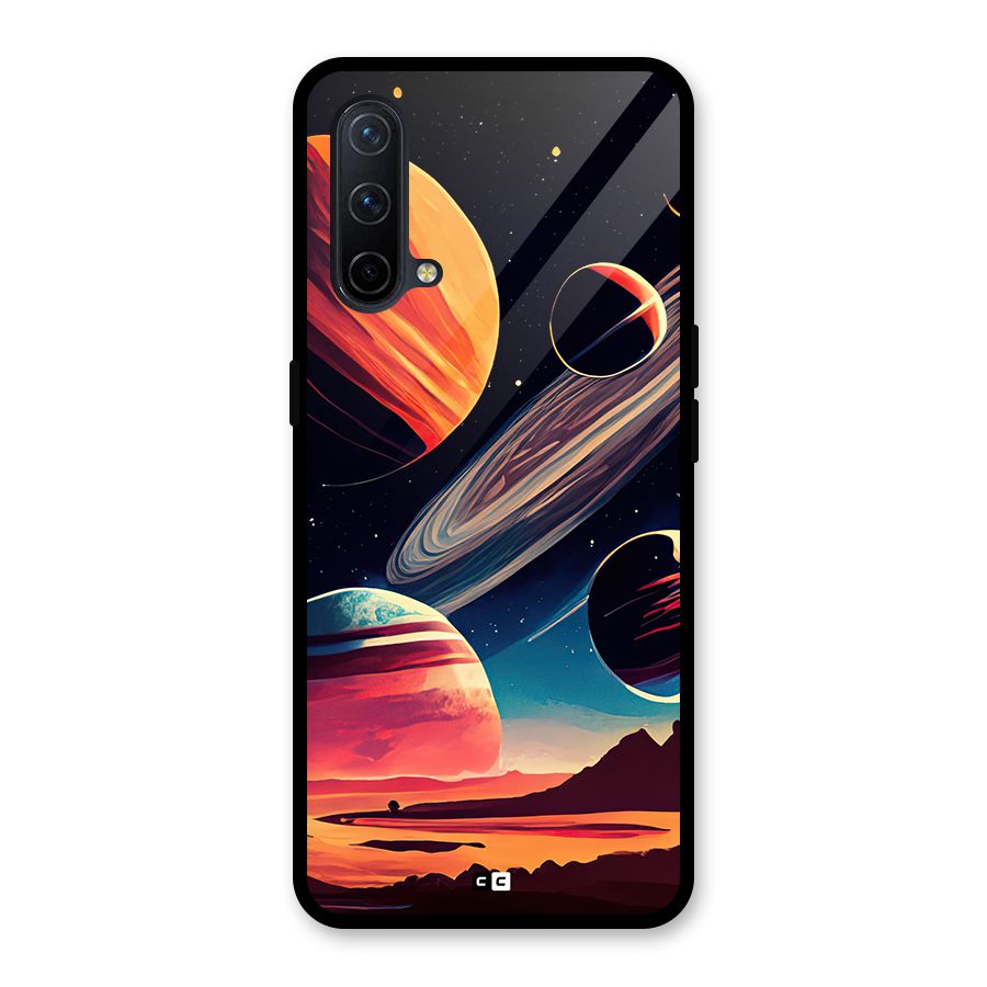 Space Planets Glass Back Case for OnePlus Nord CE 5G