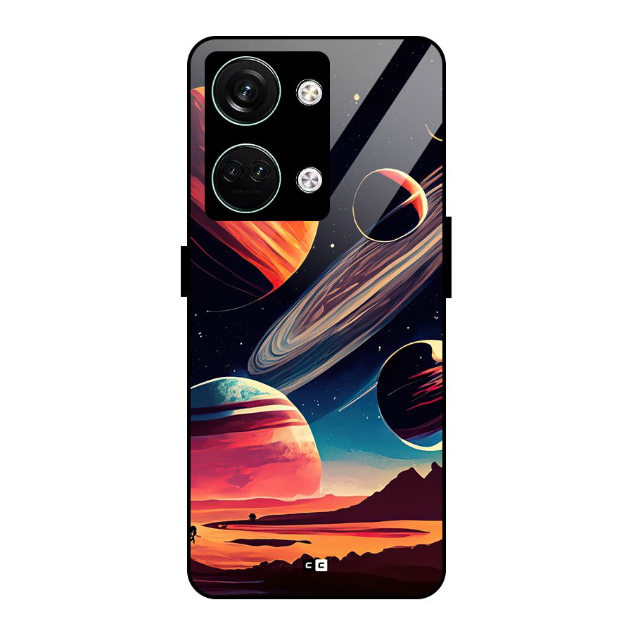 Space Planets Glass Back Case for Oneplus Nord 3
