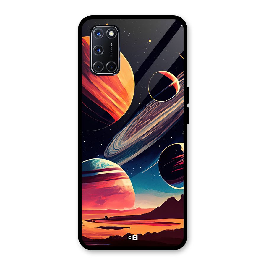 Space Planets Glass Back Case for Oppo A52