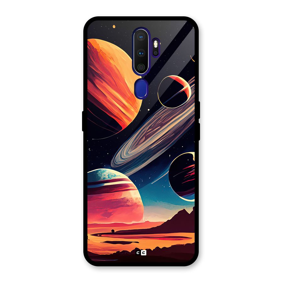 Space Planets Glass Back Case for Oppo A9 (2020)