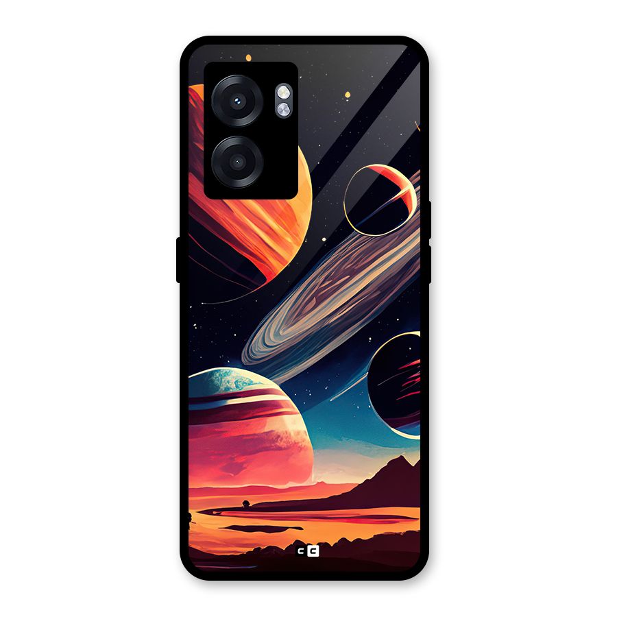 Space Planets Glass Back Case for Oppo K10 (5G)