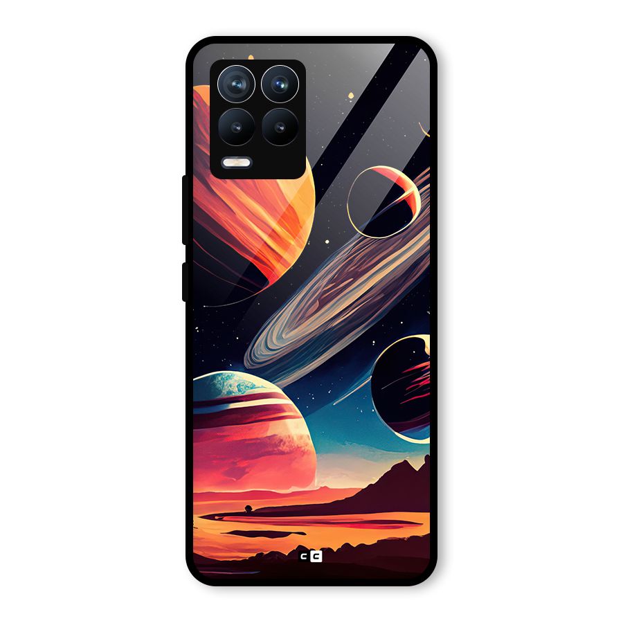 Space Planets Glass Back Case for Realme 8