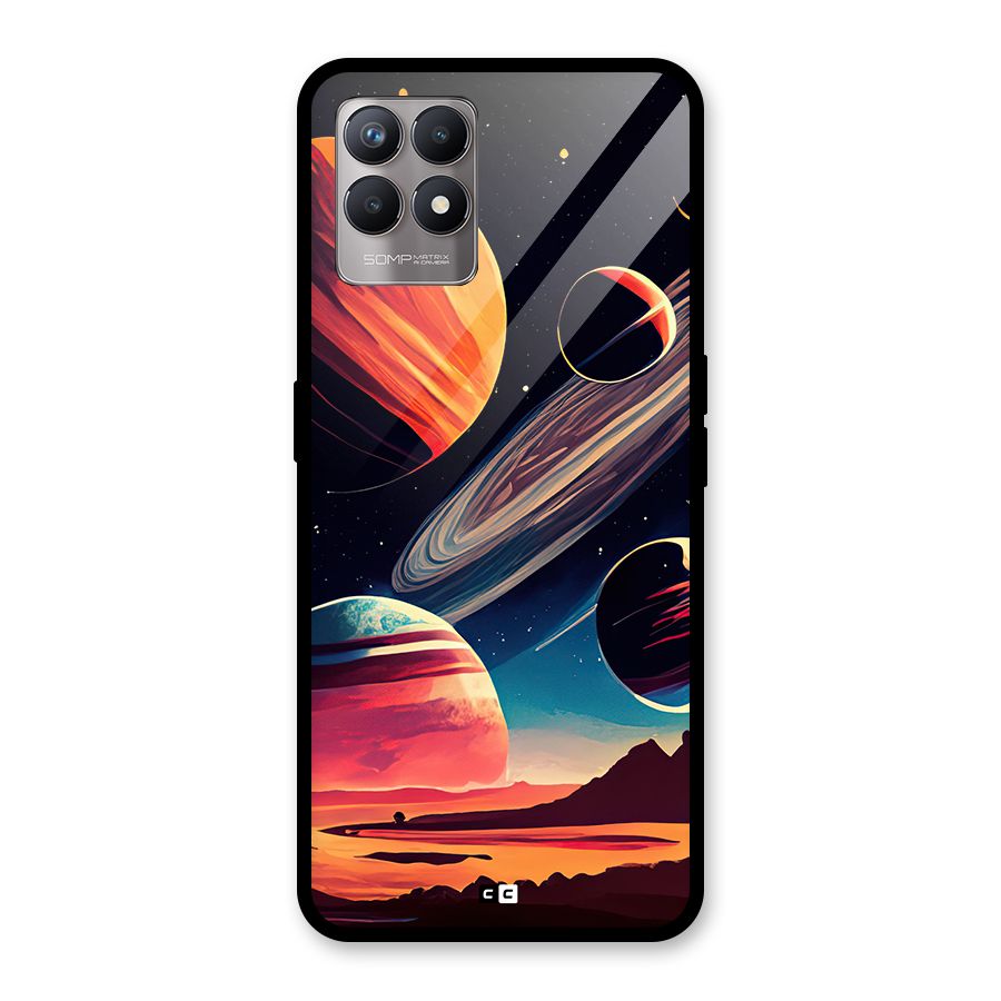Space Planets Glass Back Case for Realme 8i