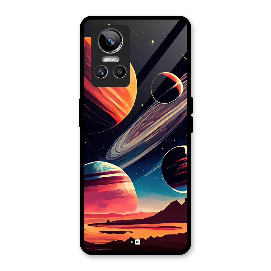 Space Planets Glass Back Case for Realme GT Neo 3