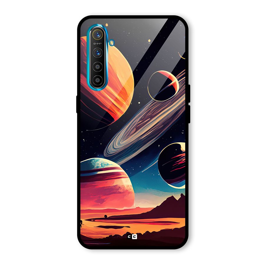 Space Planets Glass Back Case for Realme XT