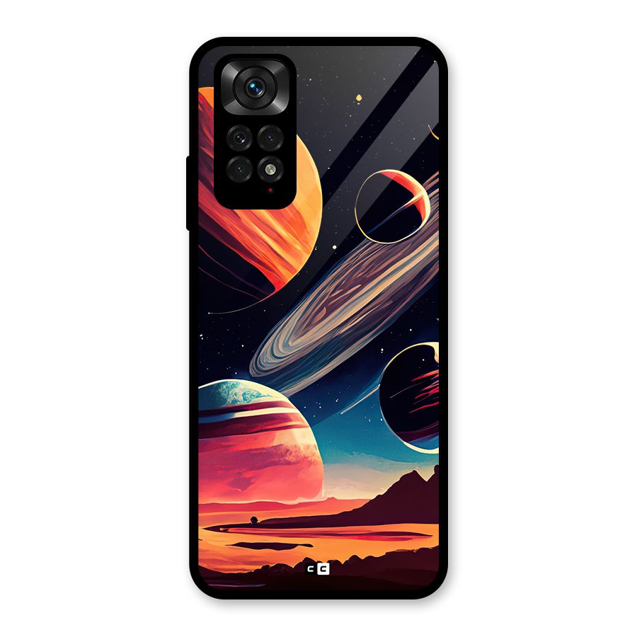 Space Planets Glass Back Case for Redmi Note 11