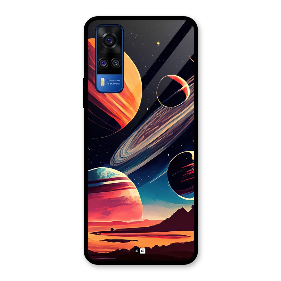 Space Planets Glass Back Case for Vivo Y31