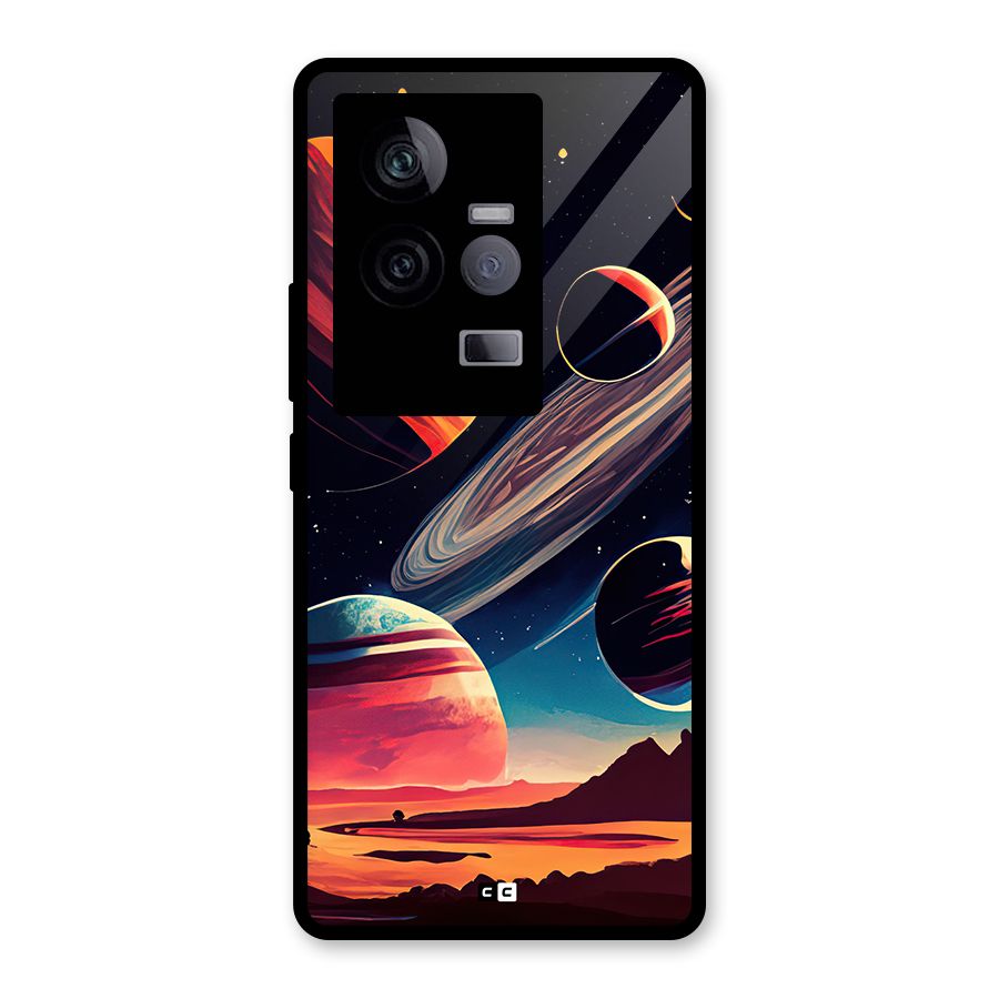 Space Planets Glass Back Case for Vivo iQOO 11 5G