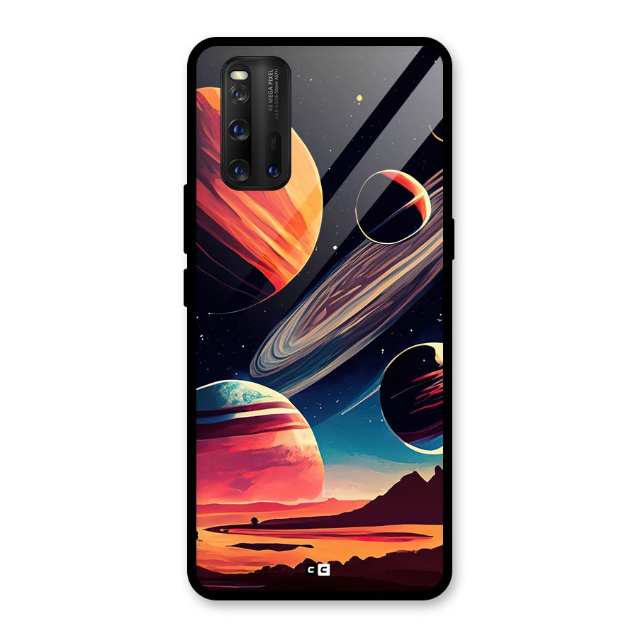 Space Planets Glass Back Case for Vivo iQOO 3