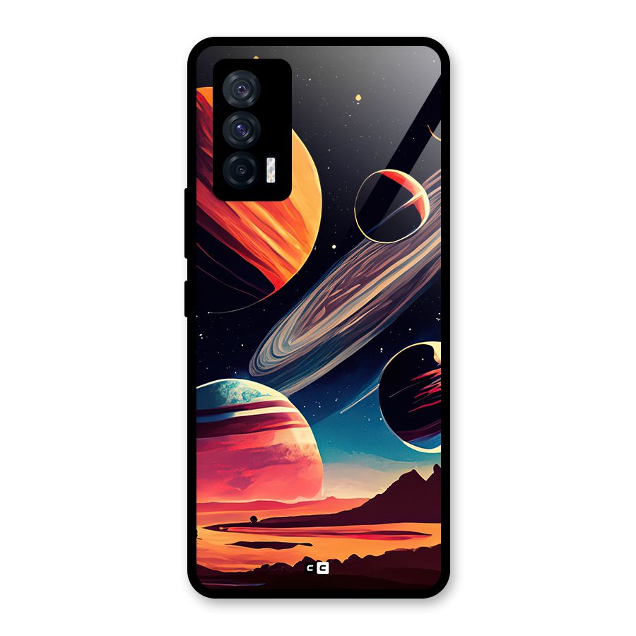 Space Planets Glass Back Case for Vivo iQOO 7 5G