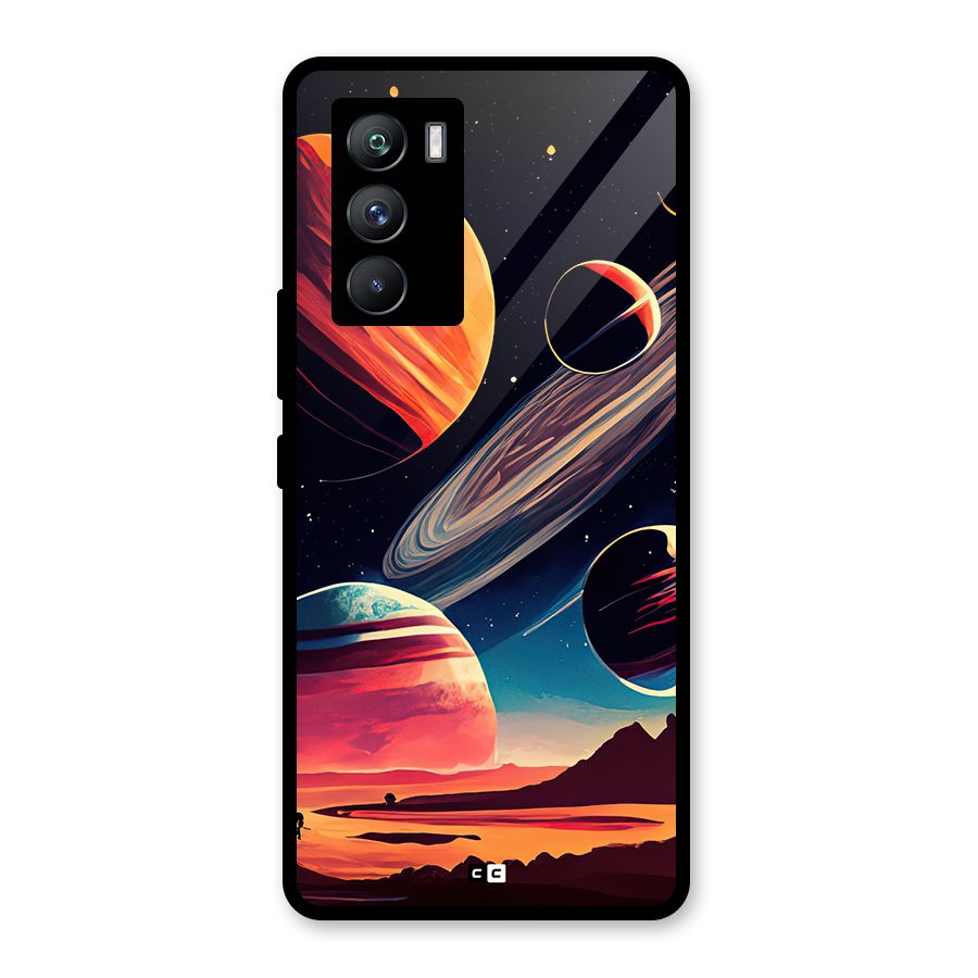 Space Planets Glass Back Case for Vivo iQOO 9 SE