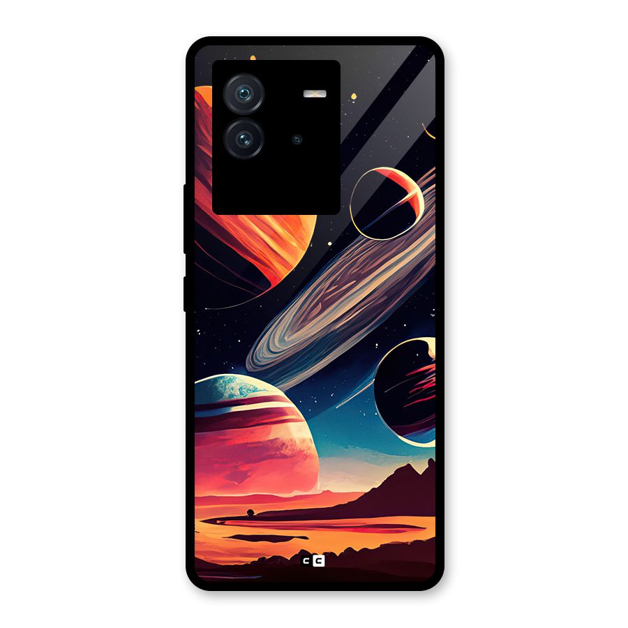 Space Planets Glass Back Case for Vivo iQOO Neo 6 5G