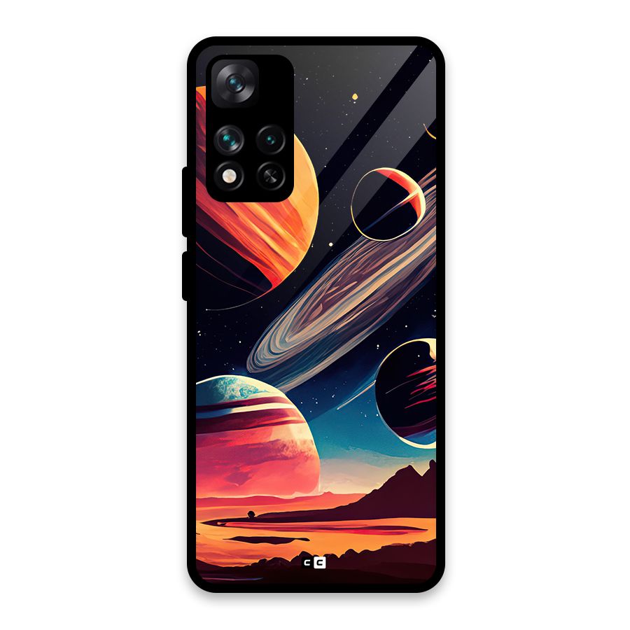 Space Planets Glass Back Case for Xiaomi 11i HyperCharge 5G