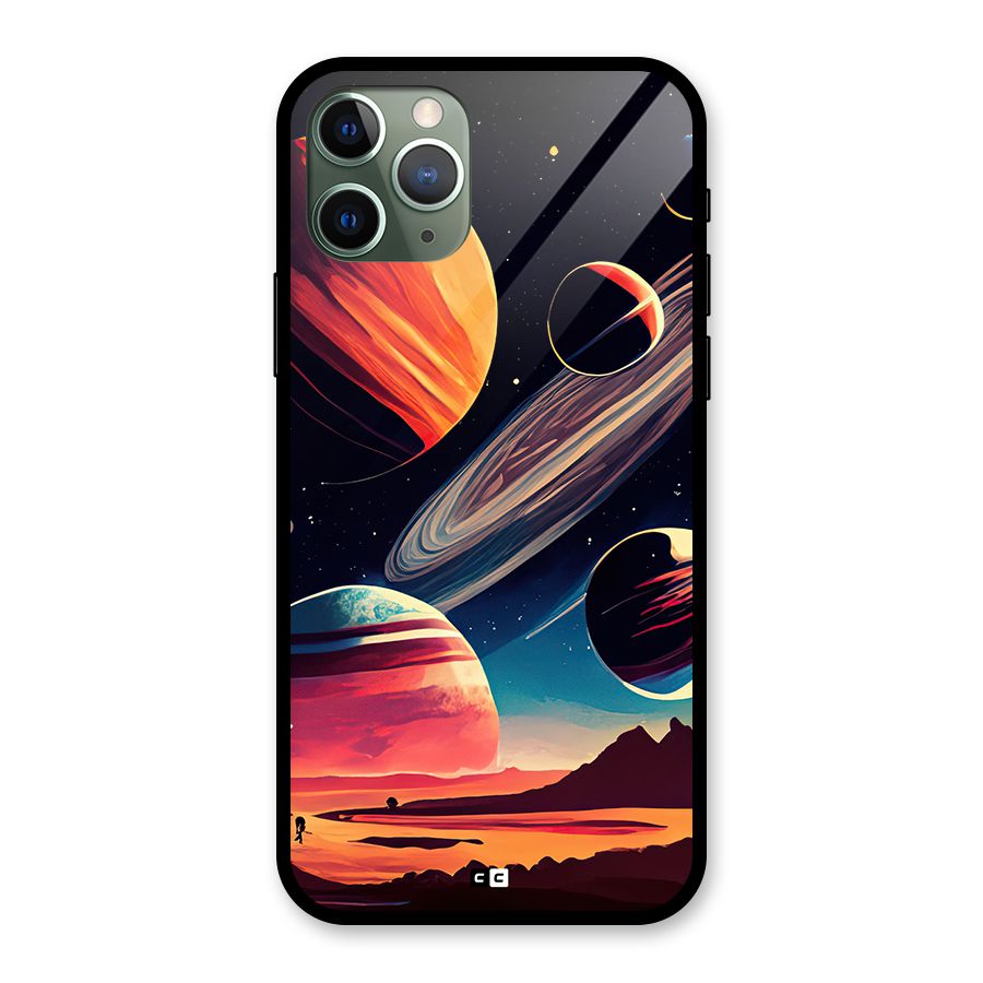 Space Planets Glass Back Case for iPhone 11 Pro