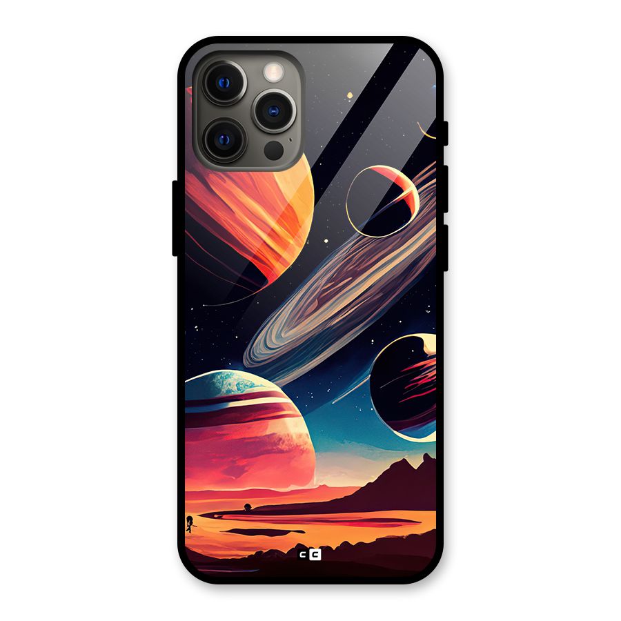 Space Planets Glass Back Case for iPhone 12 Pro Max