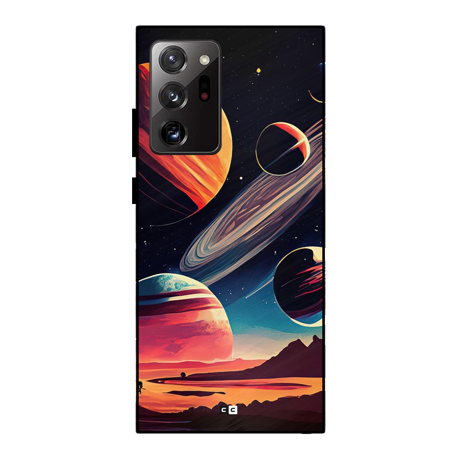 Space Planets Metal Back Case for Galaxy Note 20 Ultra 5G