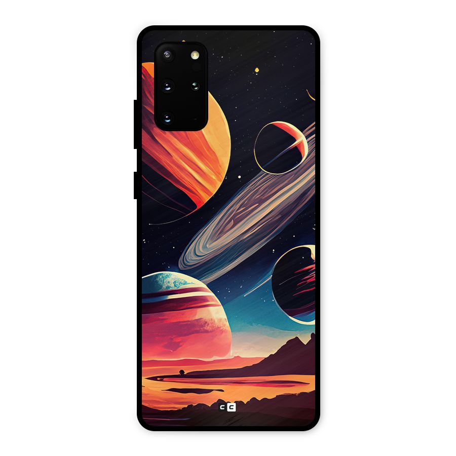 Space Planets Metal Back Case for Galaxy S20 Plus