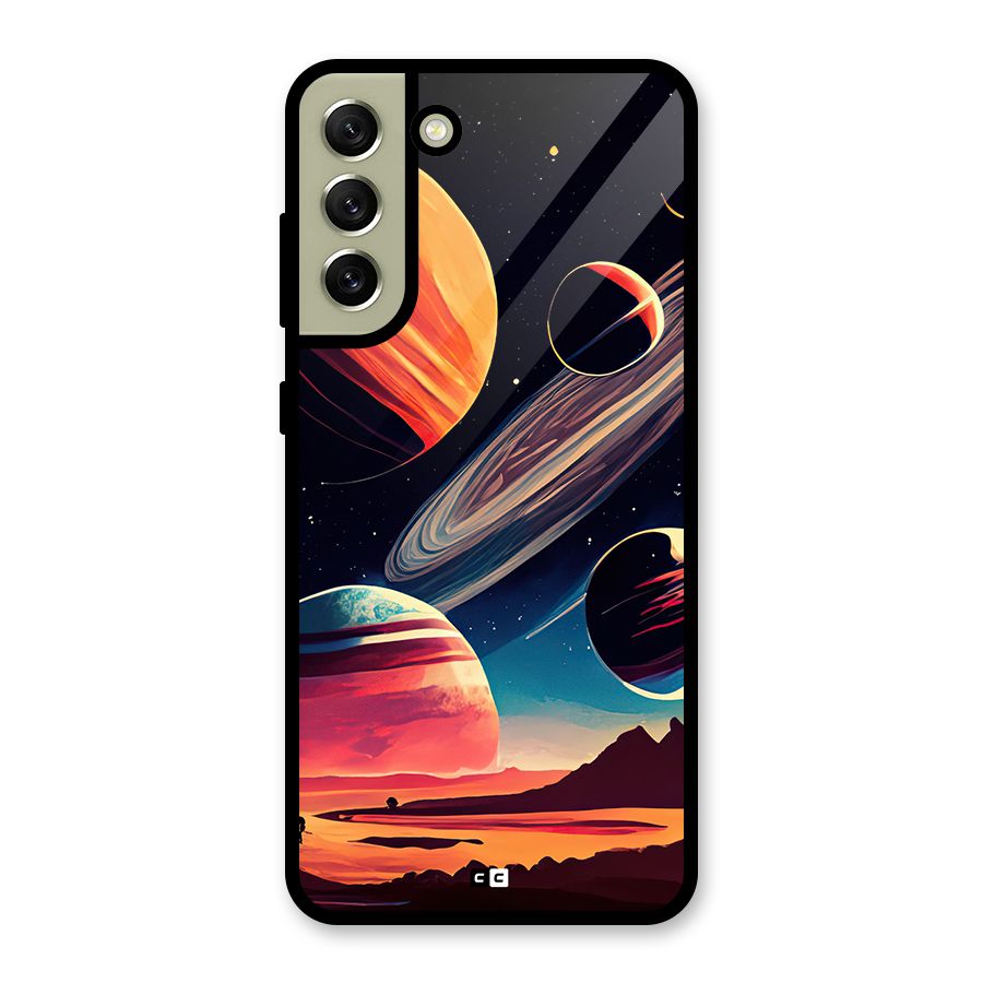 Space Planets Metal Back Case for Galaxy S21 FE 5G (2023)
