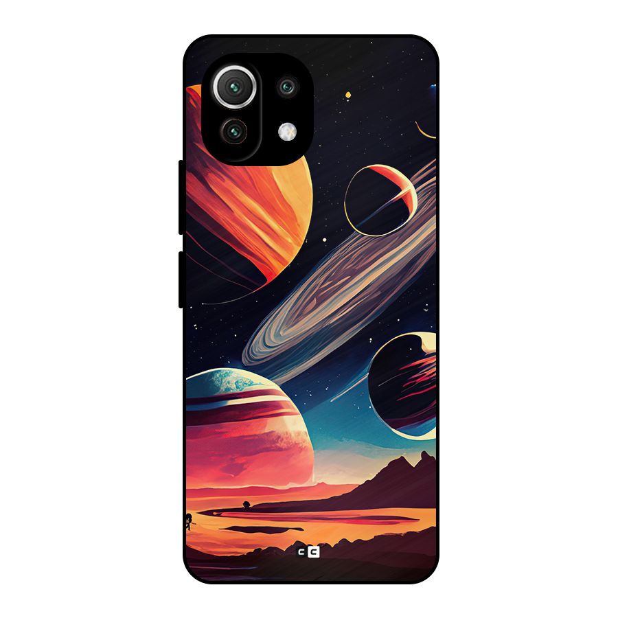 Space Planets Metal Back Case for Mi 11 Lite NE 5G