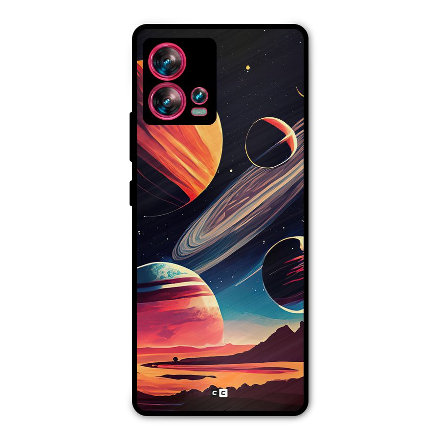 Space Planets Metal Back Case for Motorola Edge 30 Fusion