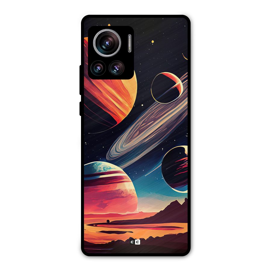 Space Planets Metal Back Case for Motorola Edge 30 Ultra