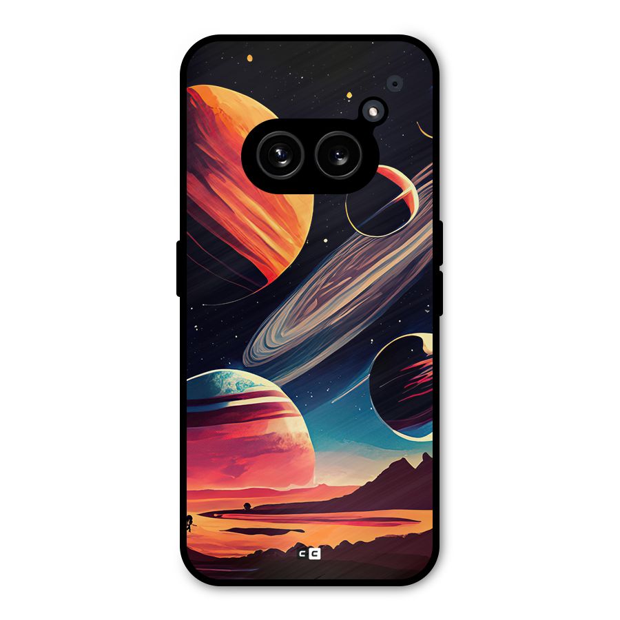 Space Planets Metal Back Case for Nothing Phone 2a