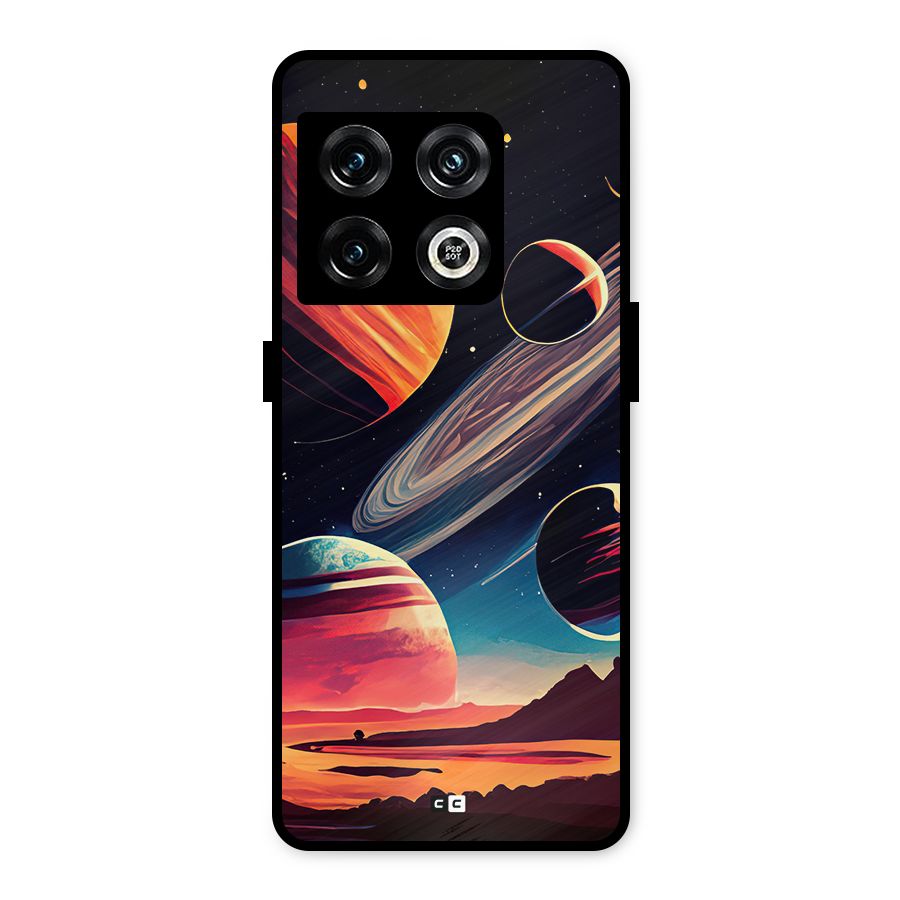 Space Planets Metal Back Case for OnePlus 10 Pro 5G