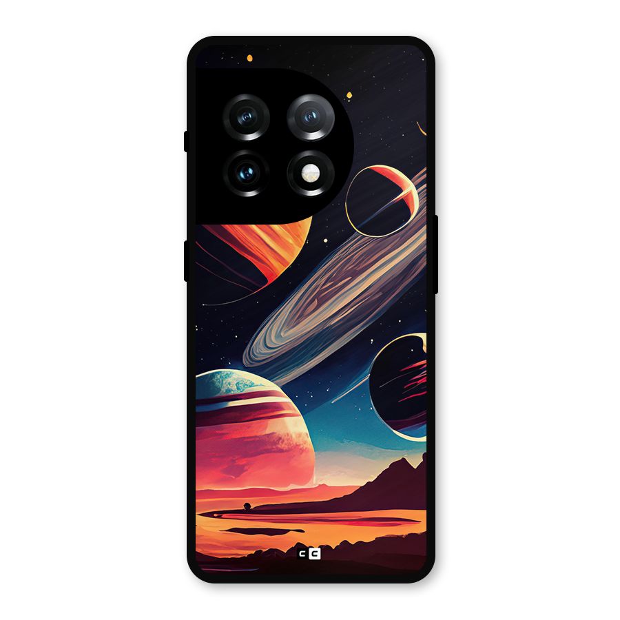 Space Planets Metal Back Case for OnePlus 11