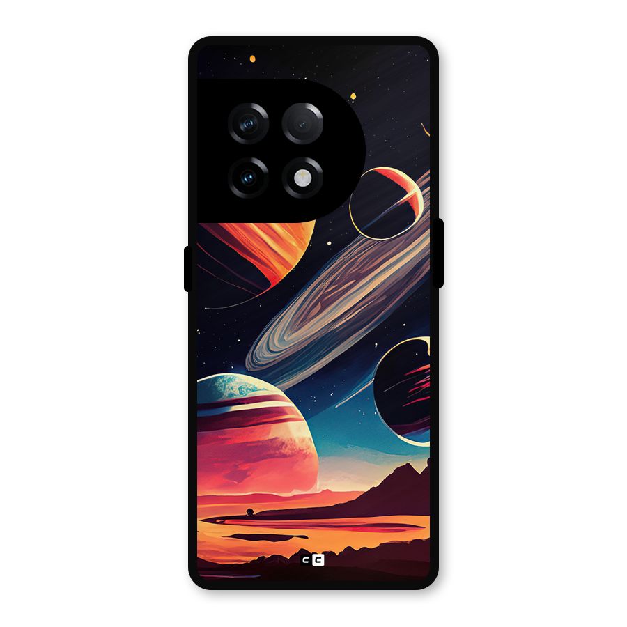 Space Planets Metal Back Case for OnePlus 11R