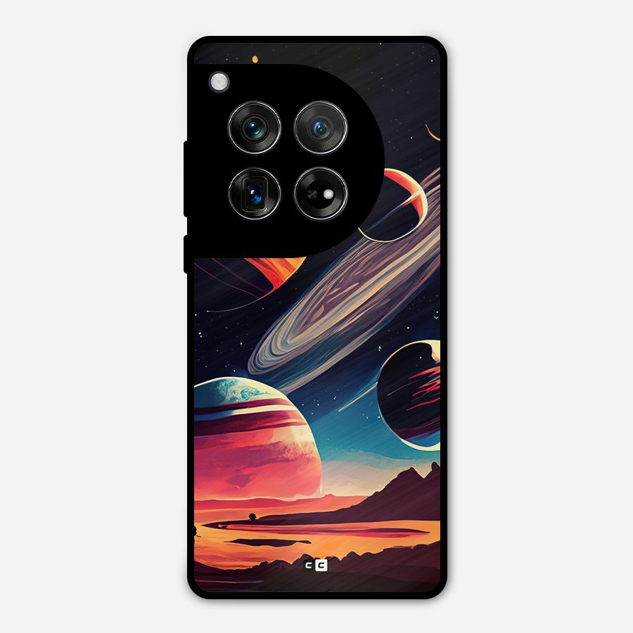 Space Planets Metal Back Case for OnePlus 12