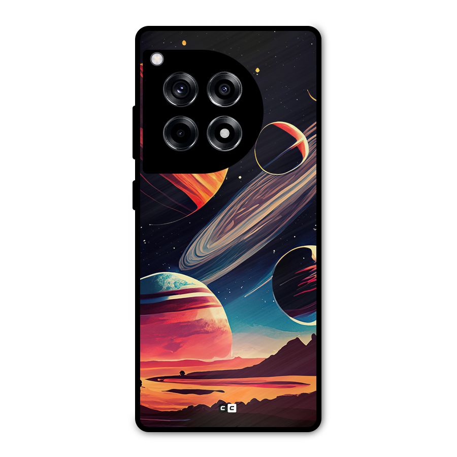Space Planets Metal Back Case for OnePlus 12R