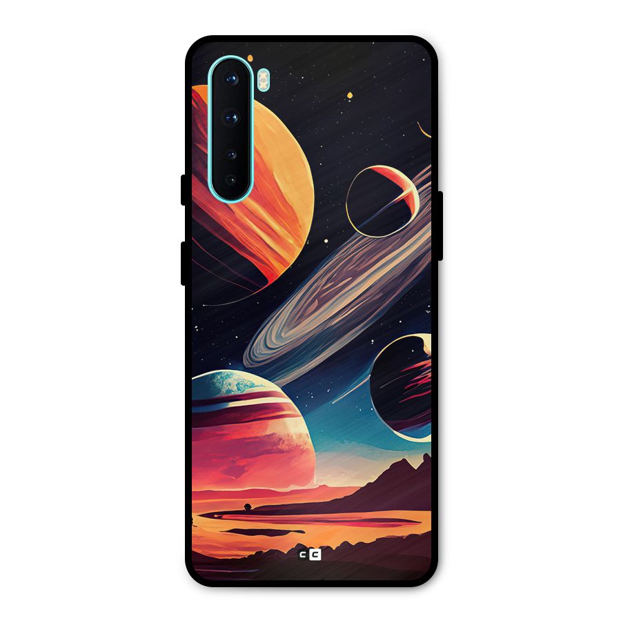 Space Planets Metal Back Case for OnePlus Nord