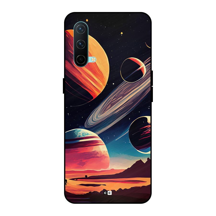 Space Planets Metal Back Case for OnePlus Nord CE 5G