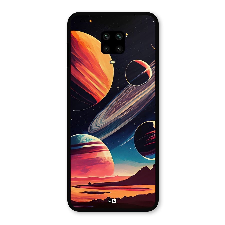 Space Planets Metal Back Case for Poco M2 Pro