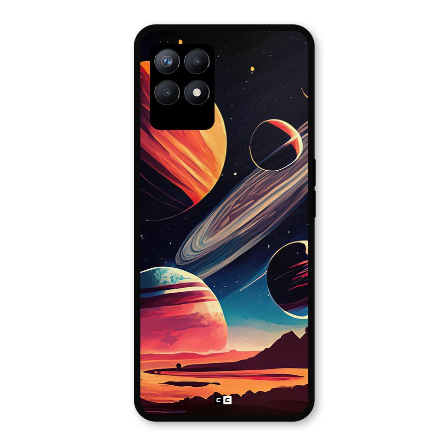Space Planets Metal Back Case for Realme Narzo 50