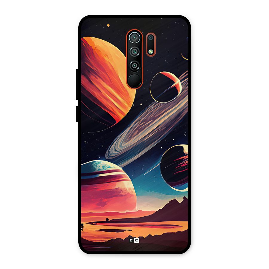 Space Planets Metal Back Case for Redmi 9 Prime