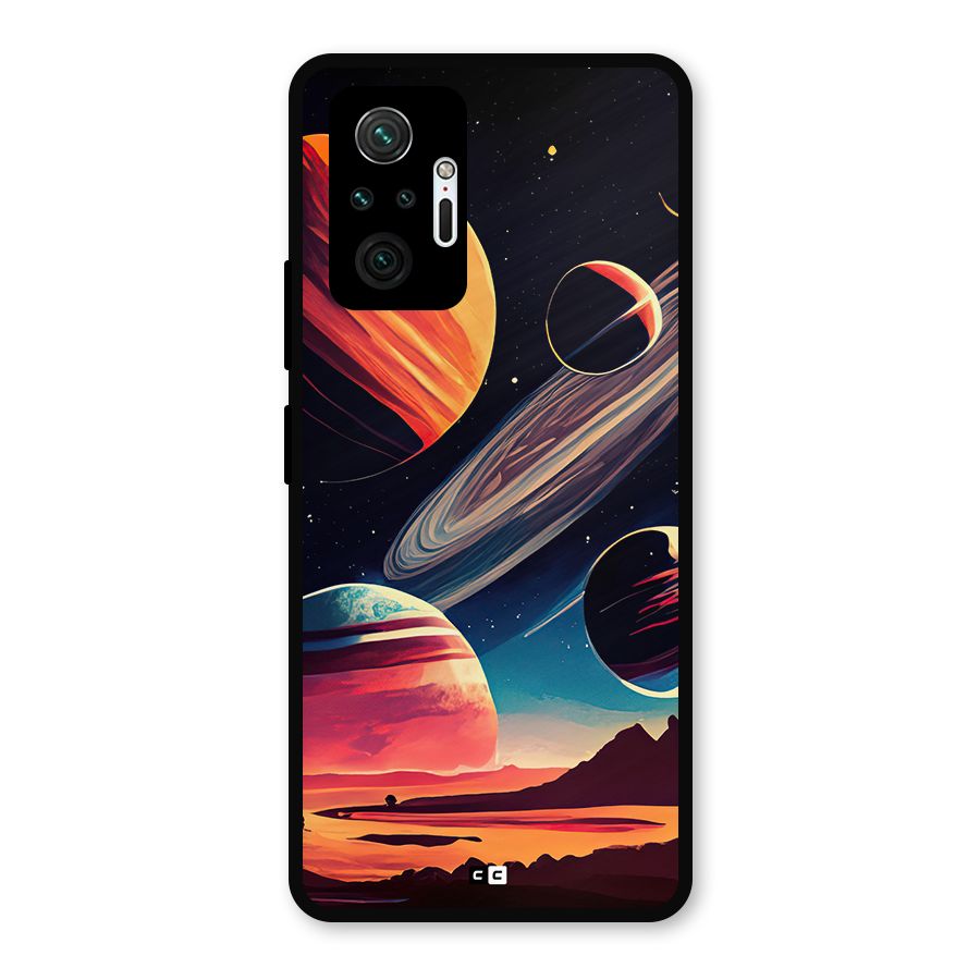 Space Planets Metal Back Case for Redmi Note 10 Pro