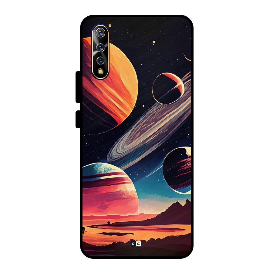 Space Planets Metal Back Case for Vivo S1